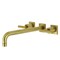 Kingston Brass KS6057CML Wall Mount Tub Faucet, Brushed Brass KS6057CML - alternate 1